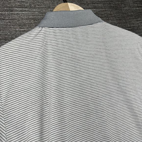 Bonobos Golf Polo Shirt Men's M Gray Striped Stretch Skim Fit GKT10928S - Picture 14 of 15
